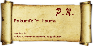 Pakurár Maura névjegykártya